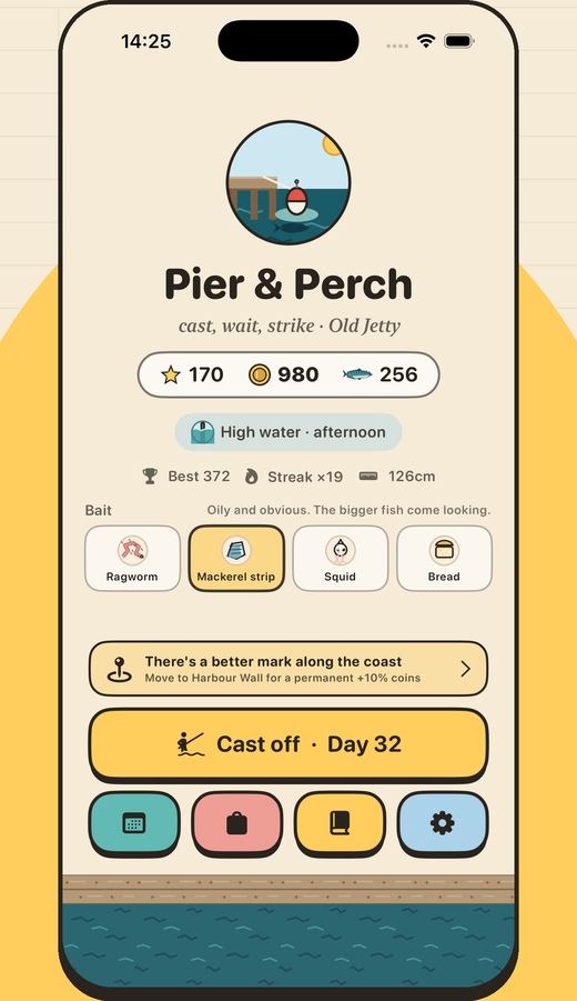 Pier & Perch title screen